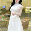 Váy Thiết Kế MDU3933 Tơ Óng Hàn Trắng Tinh Khôi Kết Hợp Tay Cánh Tiên Lôi Quấn 12 1 1 1 Mdu Fashion