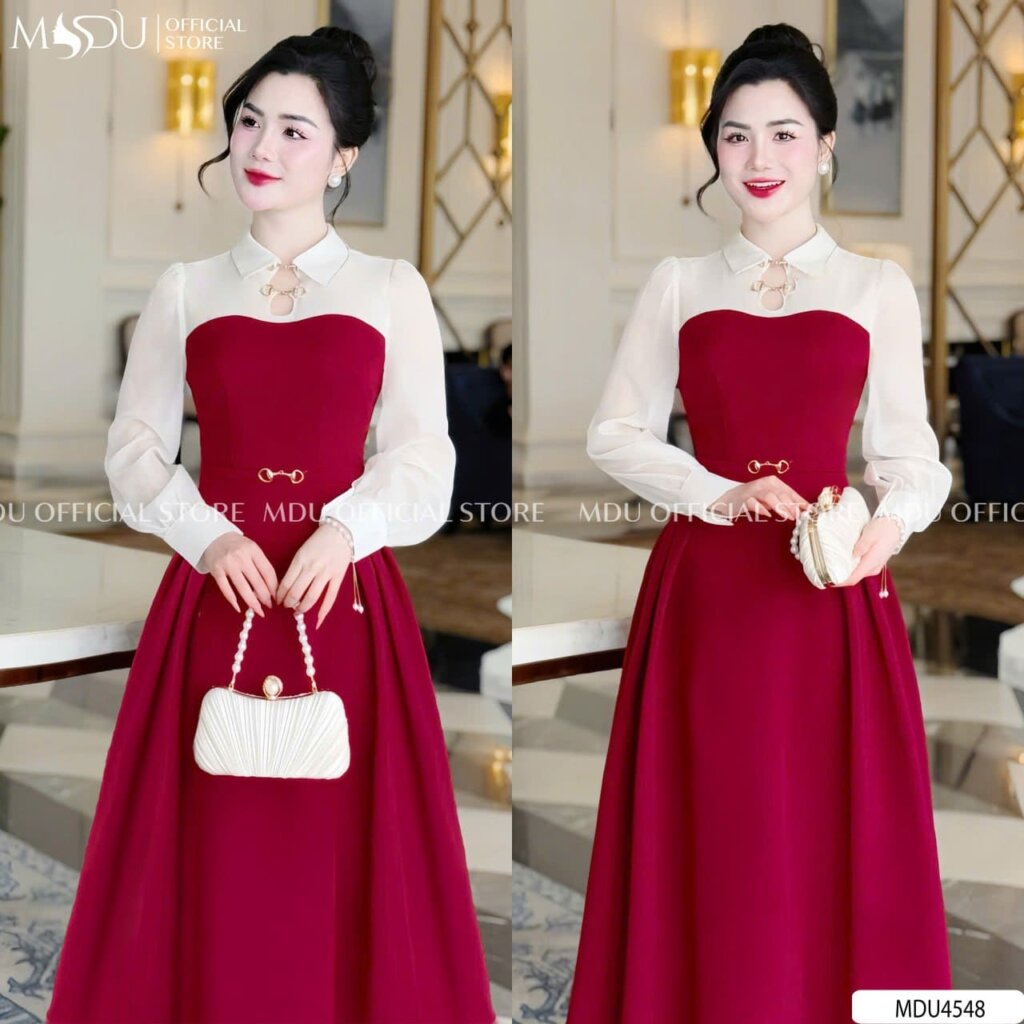Lên Sóng Top 10+ Áo Đầm Dự Tiệc Cưới Tuổi 40 Tạo Ấn Tượng Khó Quên 13 Áo Đầm Dự Tiệc Cưới Tuổi 40 Dáng Dài Phối Màu