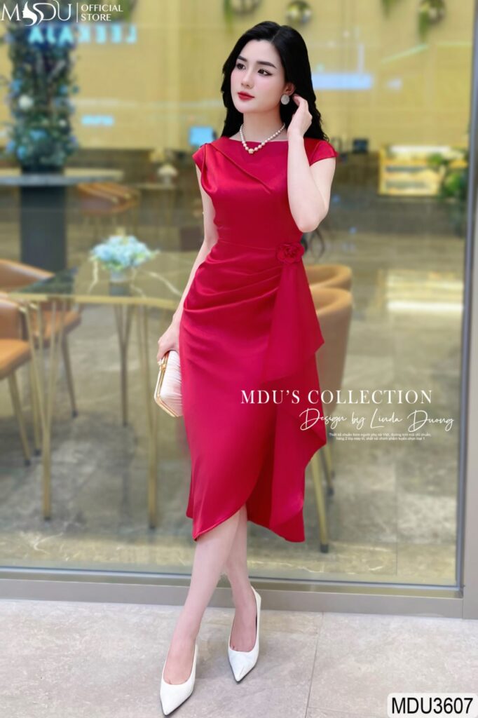 Top 10+ Đầm Satin Dự Tiệc Sang Trọng Quến Rũ Nổi Bật Nhất Từ MDU Fashion 10 Đầm Satin Cổ Thuyền Nổi Bật