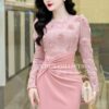 Váy Thiết Kế MDU3780 Chất Ren Hoa Đính Dệt Nổi Phối Tùng Váy Mango Ý, Đứng Form, Xẻ Trước 11 photo 2023 11 30 16 56 18 Mdu Fashion