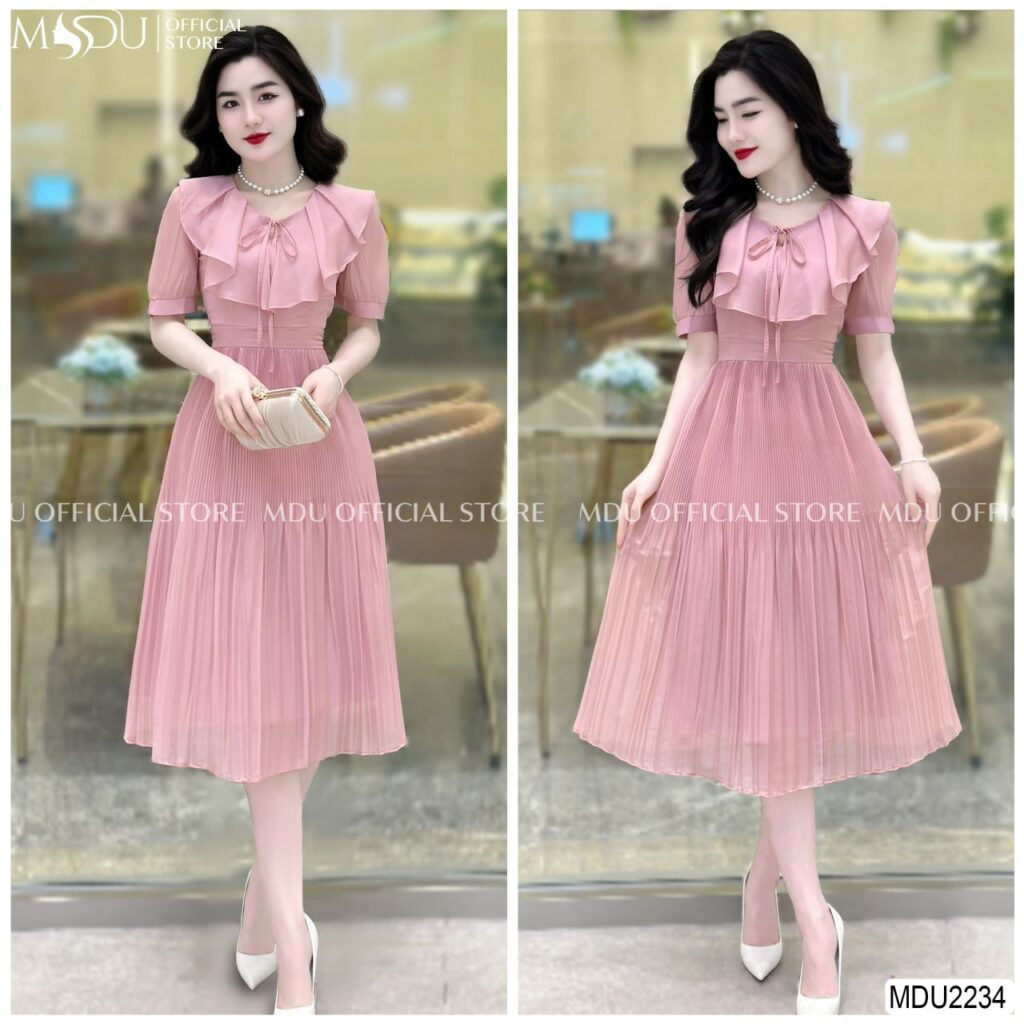 Top 10+ Mẫu Váy Hồng Pastel Dự Tiệc Đẹp Nhẹ Nhàng Từ MDU Fashion 11 Váy Hồng Pastel Dự Tiệc Midi