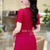 Váy Thiết Kế MDU4041 Gam Đỏ Váy Ngang Gối Chất Tơ Óng Quyến Rũ 12 photo 2024 04 17 10 59 26 Mdu Fashion