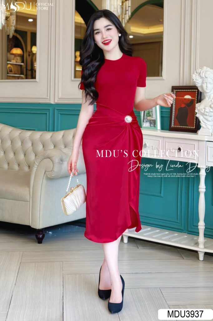 Top 10+ Mẫu Đầm Body Đỏ Đẹp Nổi Bật Từ MDU Fashion 3 Đầm Body Đỏ Xẻ Tà