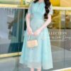Váy Thiết Kế MDU4080 Dáng Xoè Nhẹ Thắt Nơ Cổ Tông Xanh Nhạt Vẻ Đẹp Nữ Tính Và Duyên Dáng 9 photo 2024 05 10 17 57 30 3 Mdu Fashion