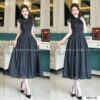 Váy Thiết Kế MDU4155 Dáng Xoè Nhẹ Tông Đen Mờ Cúc Đính Ngực Phối Tay Cánh Tiên Bắt Mắt 13 photo 2024 05 26 17 44 16 6 Mdu Fashion