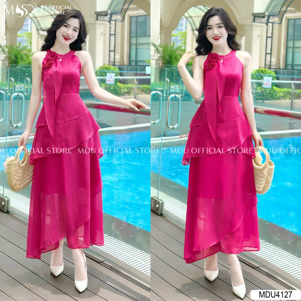 10+ Mẫu Đầm Cổ Yếm Dự Tiệc Đẳng Cấp từ MDU Fashion - Tỏa Sáng Mọi Ánh Nhìn 4 Đầm Cổ Yếm Dự Tiệc Lụa Quyến Rũ