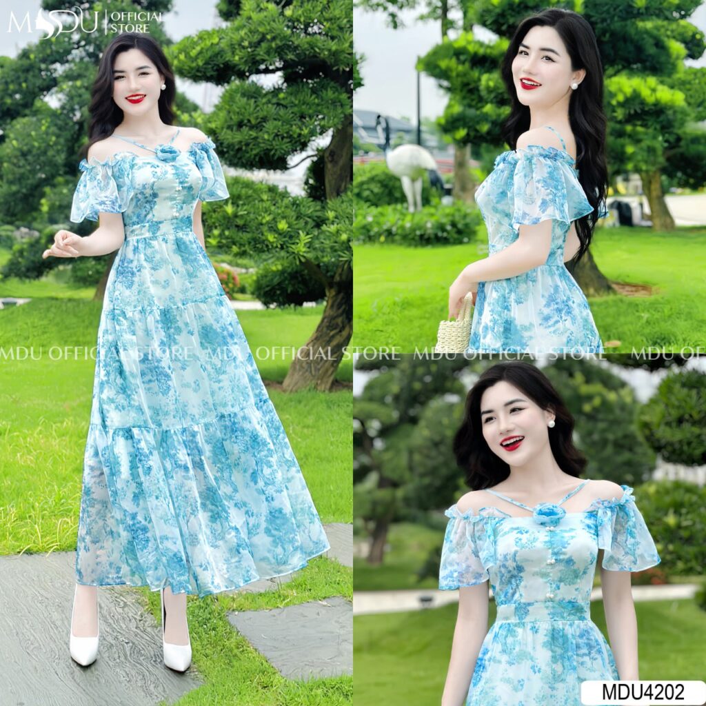 Top 10+ Mẫu Đầm Body Trễ Vai Quyến Rũ Cho Phong Cách Hiện Đại Và Tự Tin 9 Đầm trễ vai body màu xanh navy