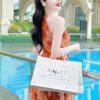 Váy Thiết Kế MDU4182 Cổ Tròn Nơ Cổ Tông Cam Pha Hoạ Tiết Hoa 5D Lôi Quấn Và Quyến Rũ 15 photo 2024 06 22 15 13 32 3 Mdu Fashion