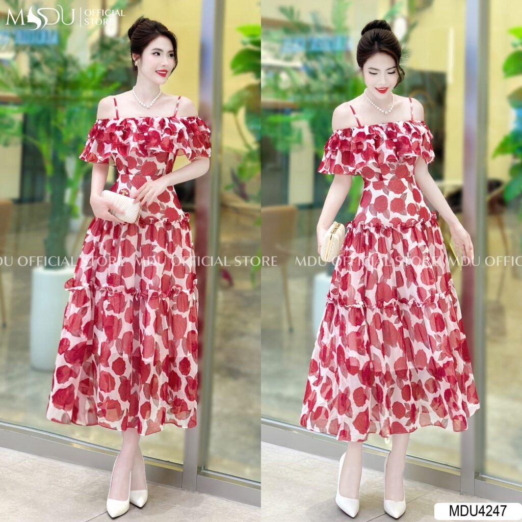 Khám Phá Top 10+ Mẫu Đầm Xòe Công Chúa Trễ Vai Kiêu Sa Từ MDU Fashion 6 Váy Xòe Công Chúa Trễ Vai Xếp Li Thanh Lịch