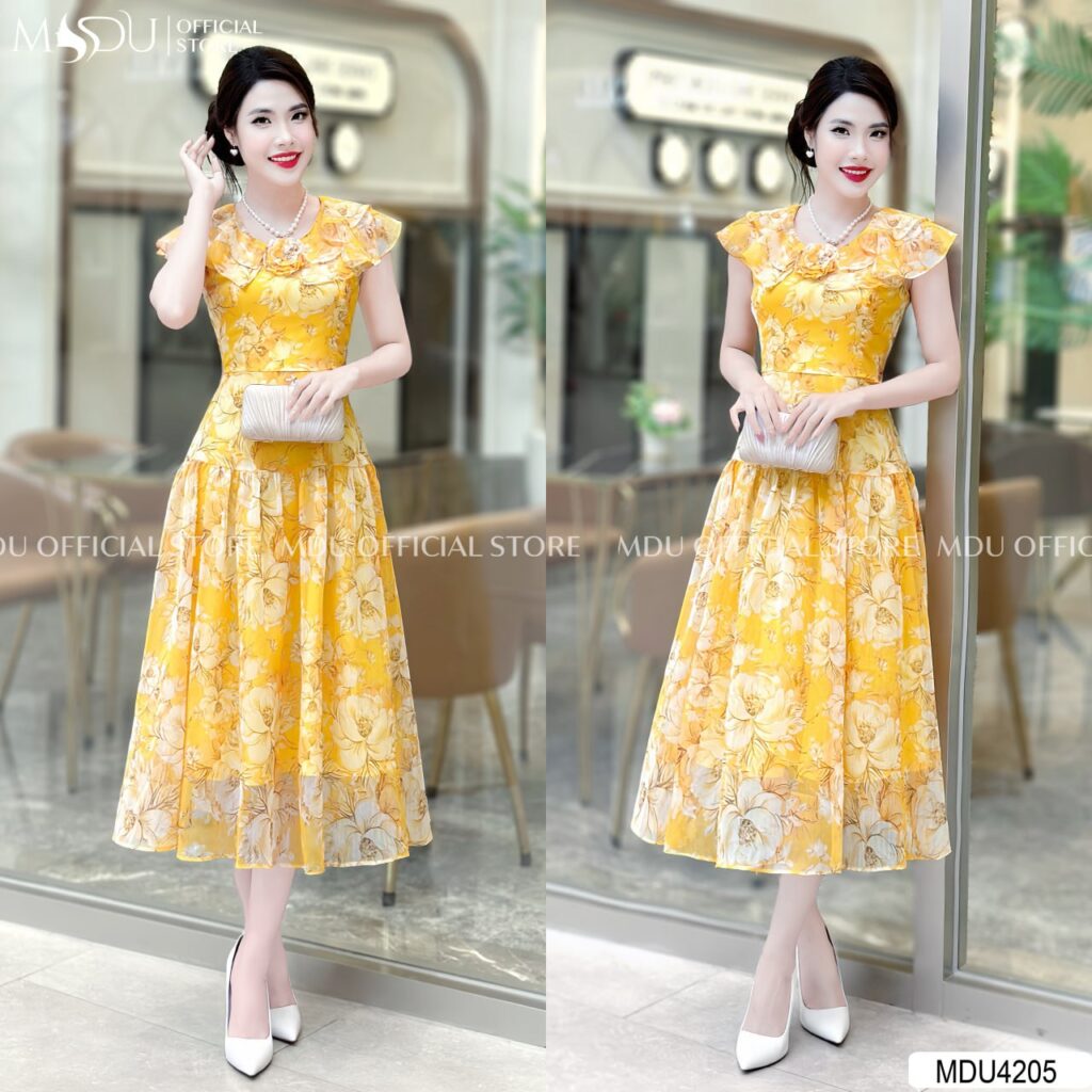 Top 10+ Mẫu Váy Thiết Kế Màu Vàng Rực Rỡ Và Thanh Lịch Cho Phái Đẹp 9 Váy Thiết Kế Màu Vàng Dáng Suông – Thoải Mái Và Thanh Lịch