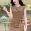 Váy Thiết Kế MDU3656 Chất Liệu Lụa Twist Satin Cao Cấp Đính Hoa Tinh Tế 10 vay thiet ke mdu 3656 4 Mdu Fashion