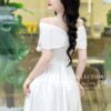 Váy Thiết Kế MDU4150 Màu Trắng Dáng Xòe Công Chúa Kiểu Trễ Vai Kiêu Sa Thanh Lịch 13 vay thiet ke mdu4150 6 Mdu Fashion