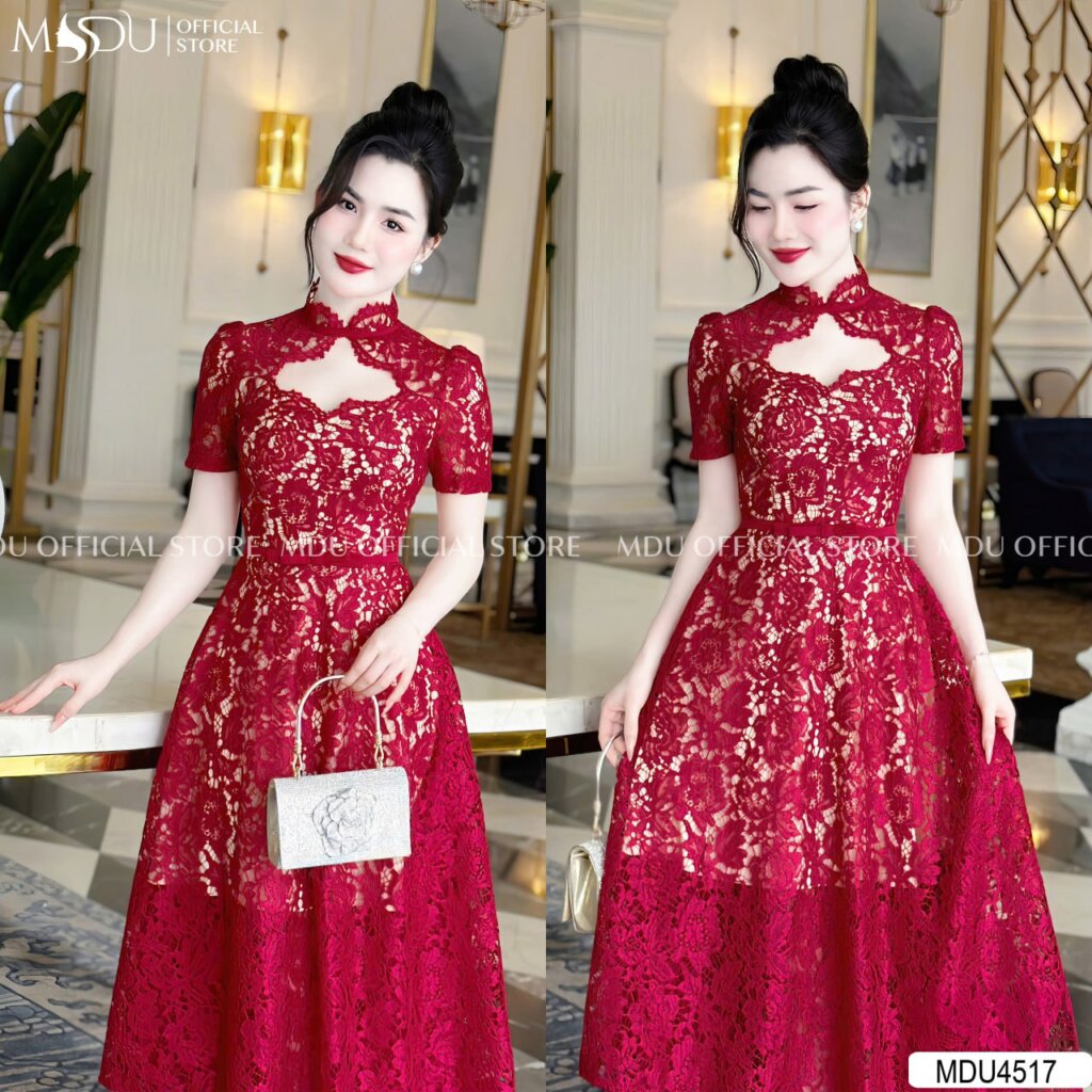 Bật Mí 8 Mẫu Đầm Dự Tiệc Cao Cấp Hàn Quốc Cho Nàng Đón Tết 5 Đầm Dự Tiệc Cao Cấp Hàn Quốc Cổ Cao