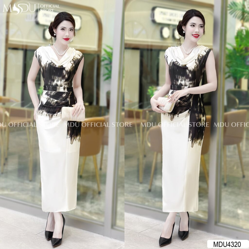 Top 10+ Mẫu Váy Lụa Công Sở Thanh Lịch, Sang Trọng Từ MDU Fashion 5 Váy Công Sở Lụa Cổ V Gợi Cảm
