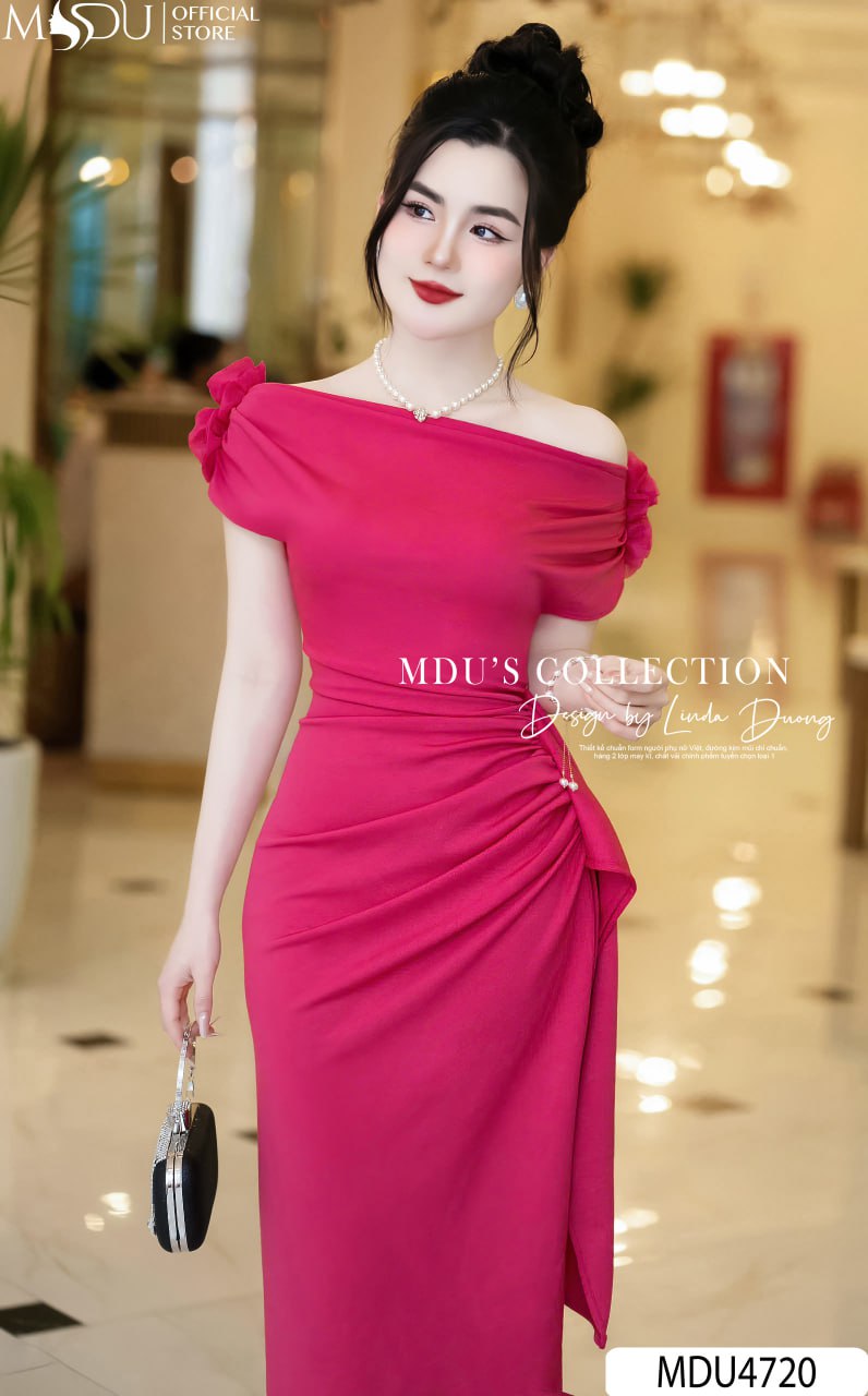 Top 10+ Đầm Dự Tiệc Sexy – Bí Quyết Tỏa Sáng Quyến Rũ Mọi Ánh Nhìn 6 Đầm dự tiệc sexy - Đầm lệch vai