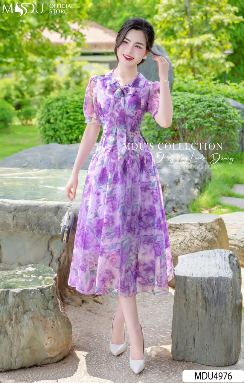 Top 10+ Mẫu Đầm Màu Tím Đi Dự Tiệc Gây Thương Nhớ Nhất 6 Đầm màu tím dự tiệc tay phồng