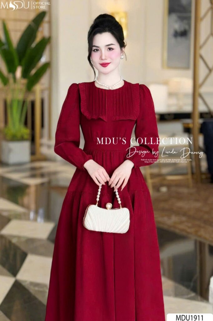 Cập Nhật Top 10+ Mẫu Đầm Nhung Dự Tiệc Sang Trọng Hot Nhất Năm 4 Đầm Nhung Dự Tiệc Tay Dài