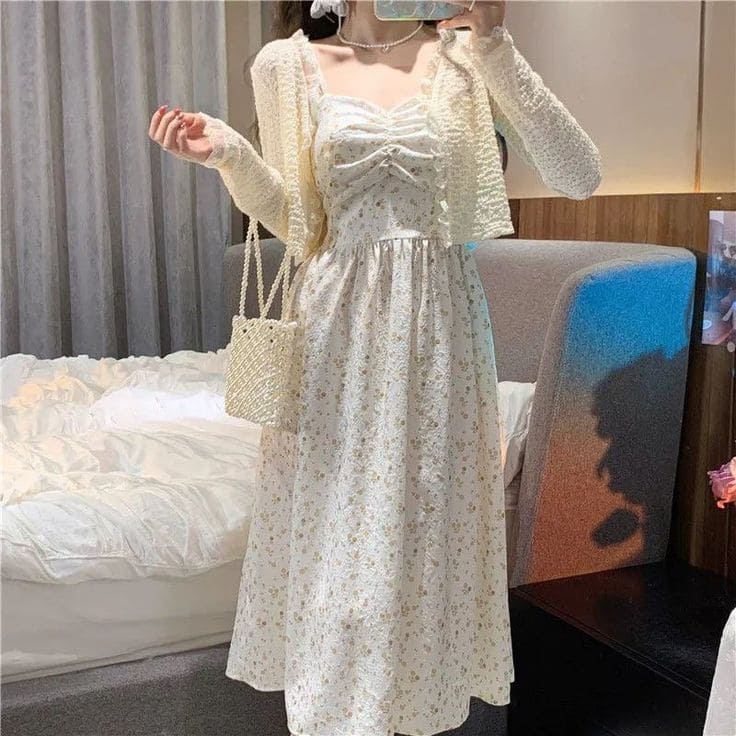 Phối Đồ Với Váy 2 Dây: Xinh Lung Linh, Biến Hóa Muôn Vàn! 8 Phối đồ với váy 2 dây retro vintage