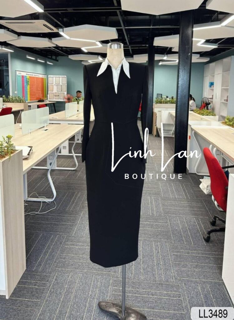 Top 10+ Mẫu Đầm Vest Thiết Kế Thanh Lịch Và Sang Trọng Cho Phái Đẹp 4 Đầm Vest Cổ Chữ V – Quyến Rũ Và Chuyên Nghiệp