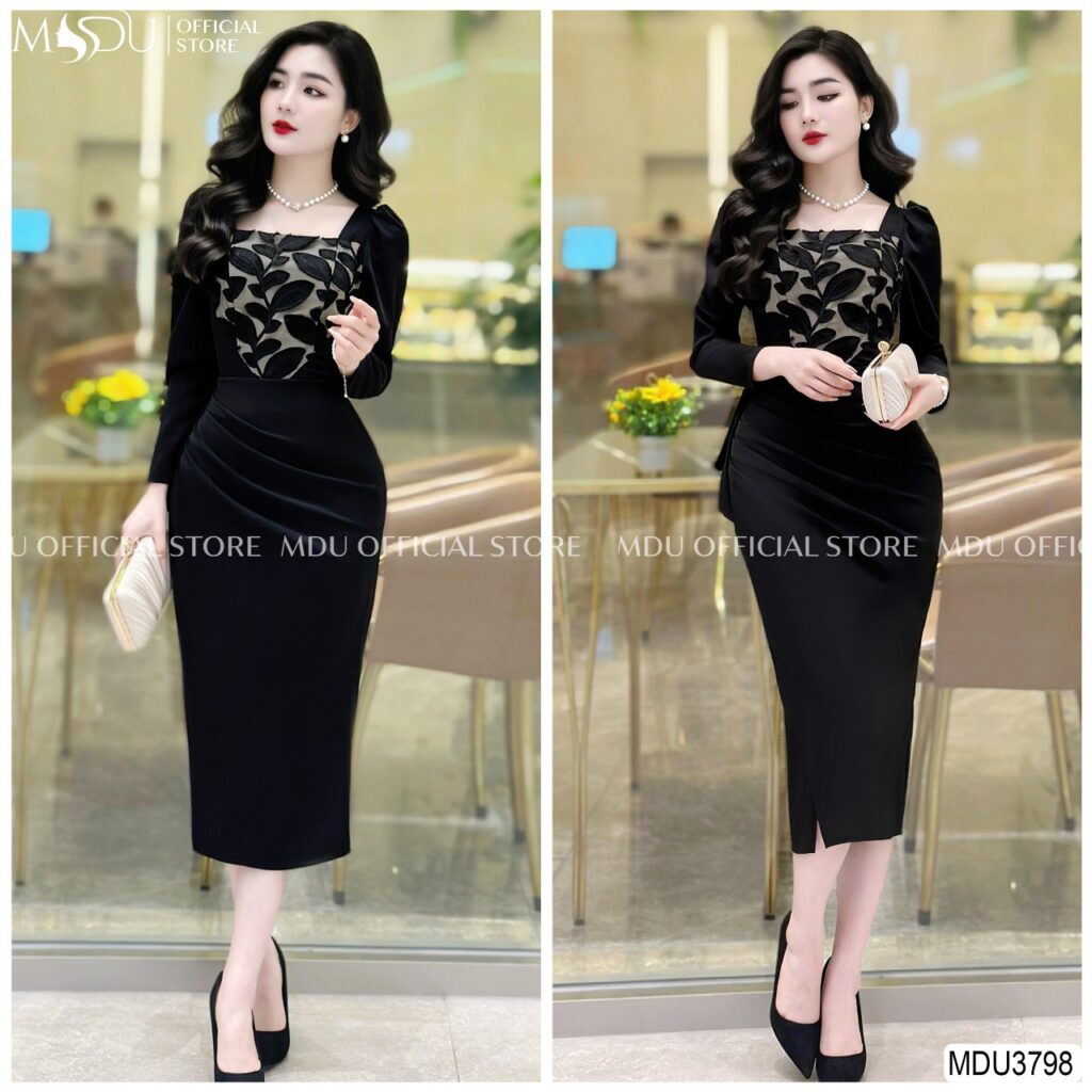 Top 10+ Đầm Phi Lụa Dự Tiệc Sang Chảnh Quyến Rũ Cho Phái Đẹp 8 Đầm Phi Lụa Vuông Quyến Rũ