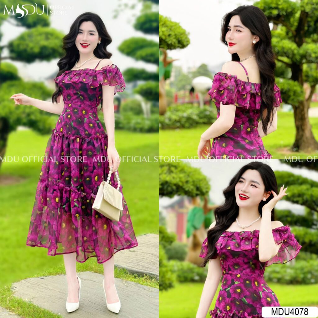 Top 10+ Mẫu Đầm Body Trễ Vai Quyến Rũ Cho Phong Cách Hiện Đại Và Tự Tin 12 Đầm body trễ vai họa tiết hoa