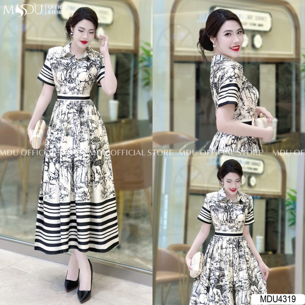 Top 10+ Mẫu Váy Lụa Công Sở Thanh Lịch, Sang Trọng Từ MDU Fashion 9 Đầm Lụa Công Sở Dáng Dài Thanh Lịch