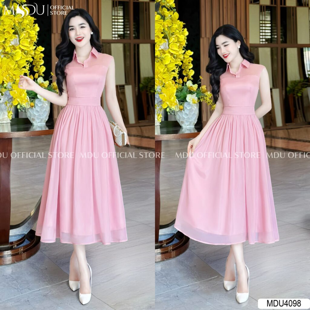 Top 10+ Mẫu Váy Hồng Pastel Dự Tiệc Đẹp Nhẹ Nhàng Từ MDU Fashion 8 Váy Hồng Pasteal Xoè Nhẹ