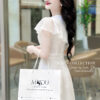 Váy Thiết Kế MDU4163 Màu Trắng Thanh Lịch Dáng Dài Đính Hoa Độc Đáo 13 vay thiet ke mdu4163 4 Mdu Fashion