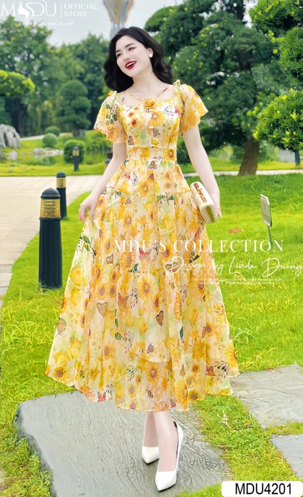 Top 10+ Mẫu Thiết Kế Váy Đi Biển Đẹp Sang Chảnh Tôn Dáng Từ MDU Fashion 4 Mẫu thiết kế váy đi biển maxi tay phồng lãng mạn