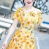 Váy Thiết Kế MDU4201 Màu Vàng Trễ Vai Phối Hoa Màu Sắc Cuốn Hút 8 vay thiet ke mdu4201 3 1 Mdu Fashion