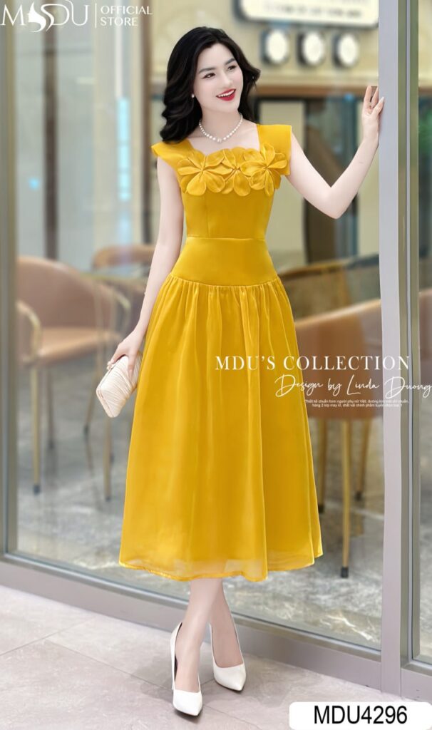 Top 10+ Mẫu Váy Công Chúa Màu Vàng Rực Rỡ Giúp Bạn Tỏa Sáng Trong Mọi Sự Kiện 7 Váy Công Chúa Vàng Đậm Với Cổ Vuông Hiện Đại