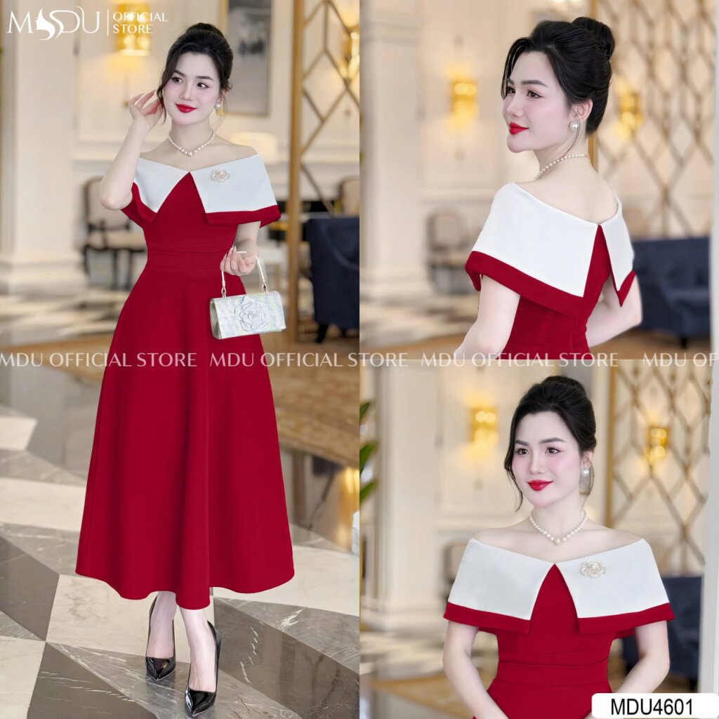 8 Mẫu Đầm Dáng Dài Sang Trọng Đỉnh Cao Từ MDU Fashion Dành Cho Mọi Quý Cô 7 Đầm Dáng Dài Sang Trọng Trễ Vai Quyễn Rũ