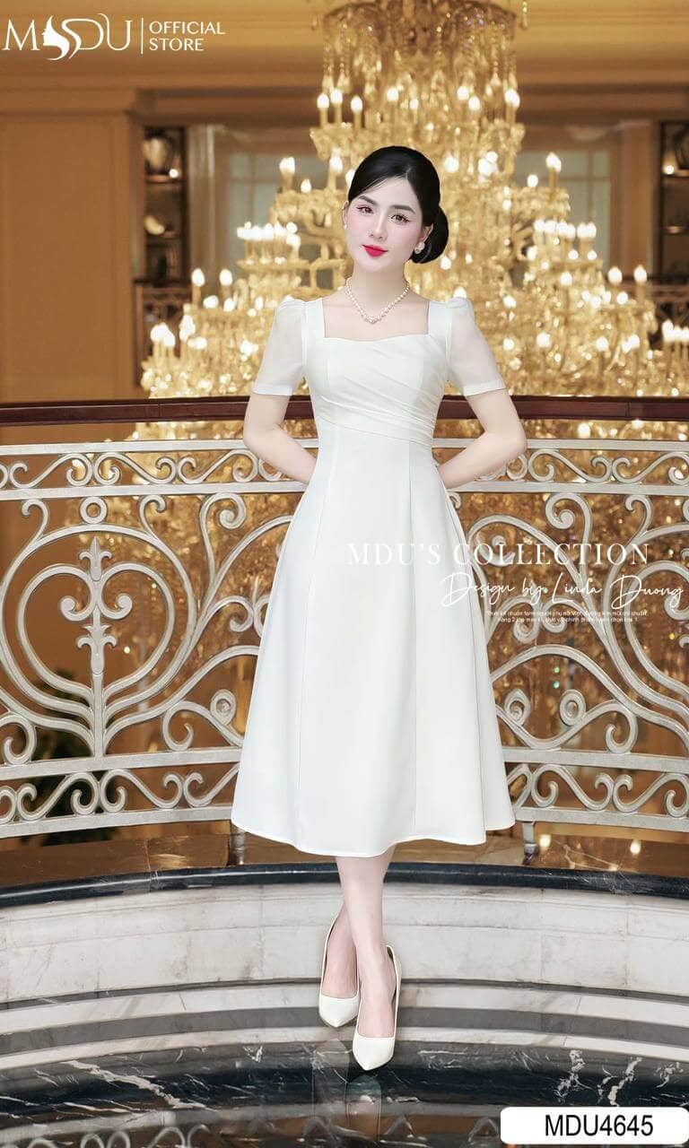 7+ Mẫu Váy Trắng Công Sở Thanh Lịch, Tôn Vẻ Đẹp Tinh Khôi 8 Các Kiểu Váy Trắng Công Sở - Váy Midi Xếp Ly Trắng