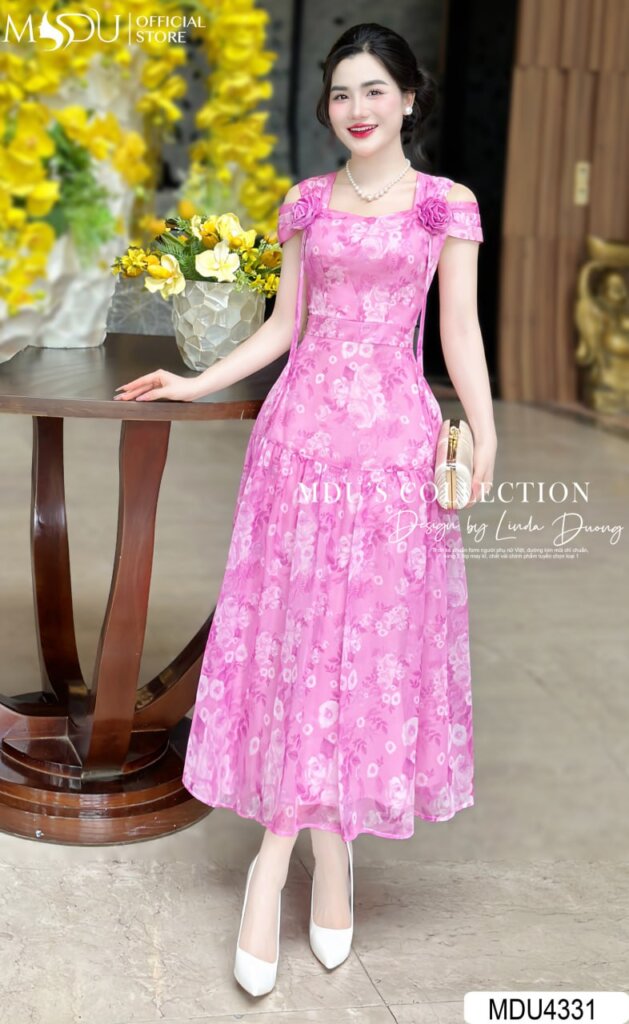 Top 10+ Mẫu Đầm Hoa Nhí Dáng Dài Thanh Lịch Và Đầy Duyên Dáng Đến Từ MDU Fashion 8 Đầm Hoa Nhí Dáng Dài Xòe Nhẹ - Sự Lựa Chọn Đầy Quyến Rũ Và Tự Tin