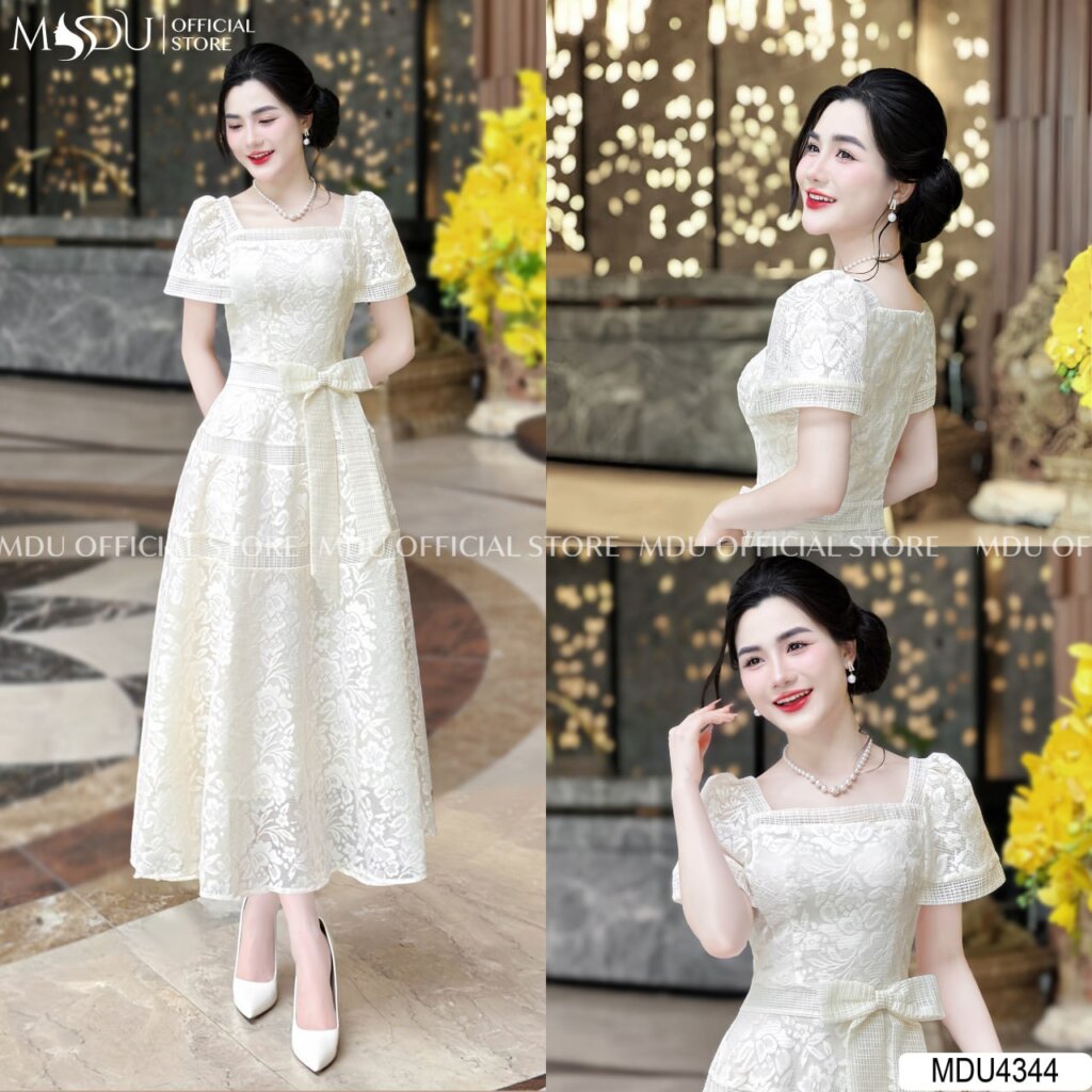 Top 10+ Mẫu Đầm Hoa Nhí Dáng Dài Thanh Lịch Và Đầy Duyên Dáng Đến Từ MDU Fashion 13 Đầm Hoa Nhí Dáng Dài Phối Cùng Ren Cao Cấp - Vẻ Đẹp Quyến Rũ Và Đầy Duyên Dáng