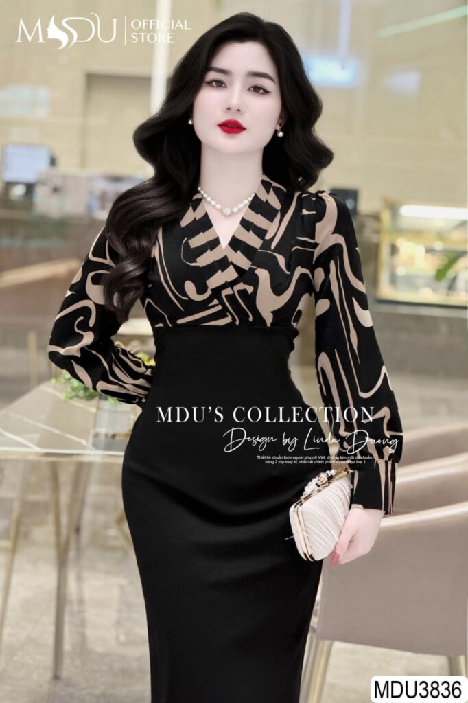 Top 10+ Mẫu Váy Body Đẹp Nhất từ MDU Fashion: Sang Trọng và Quyến Rũ 12 Váy Body Cổ Chữ V Thanh Nhã