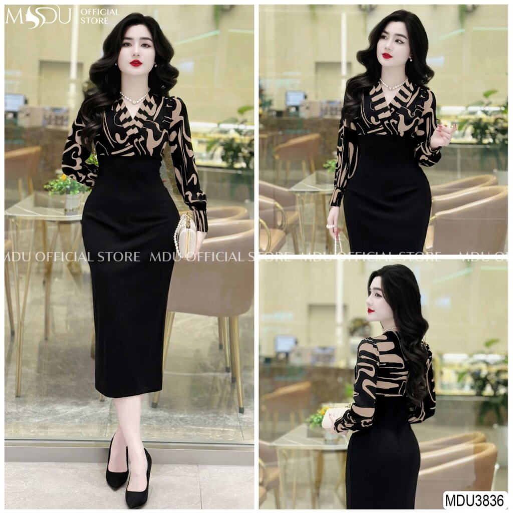 Top 10+ Mẫu Váy Body Đen Từ Mdu Fashion – Sang Trọng, Tinh Tế & Dễ Phối Đồ 8 Đầm body đen tay dài