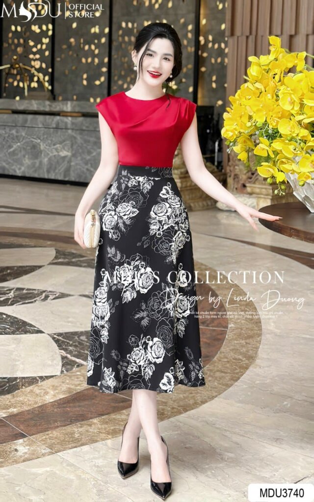 Top 10+ Mẫu Đầm Lụa Dáng Dài Thanh Lịch Từ Mdu Fashion Cho Quý Cô Công Sở 13 Đầm Lụa dáng dài phối màu bắt mắt