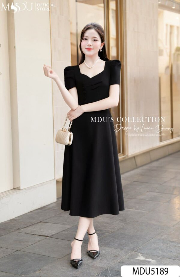 Top 10+ Tuyệt Phẩm Đầm Midi Dáng Dài Tinh Tế Từ MDU Fashion Dành Cho Phái Đẹp Hiện Đại 2 Vẻ đẹp nữ tính của đầm midi dáng dài