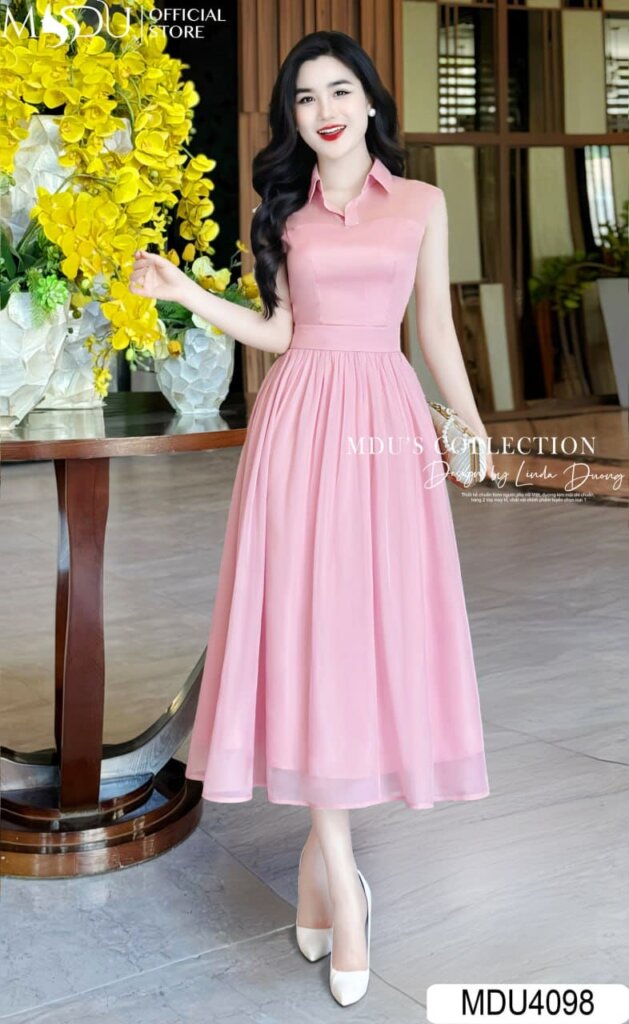 TOP 10+ Mẫu Đầm Sơ Mi Dáng Dài Cao Cấp Từ Mdu Fashion Giúp Quý Cô Công Sở Tỏa Sáng 13 Đầm Sơ Mi Dáng Dài Màu Trơn