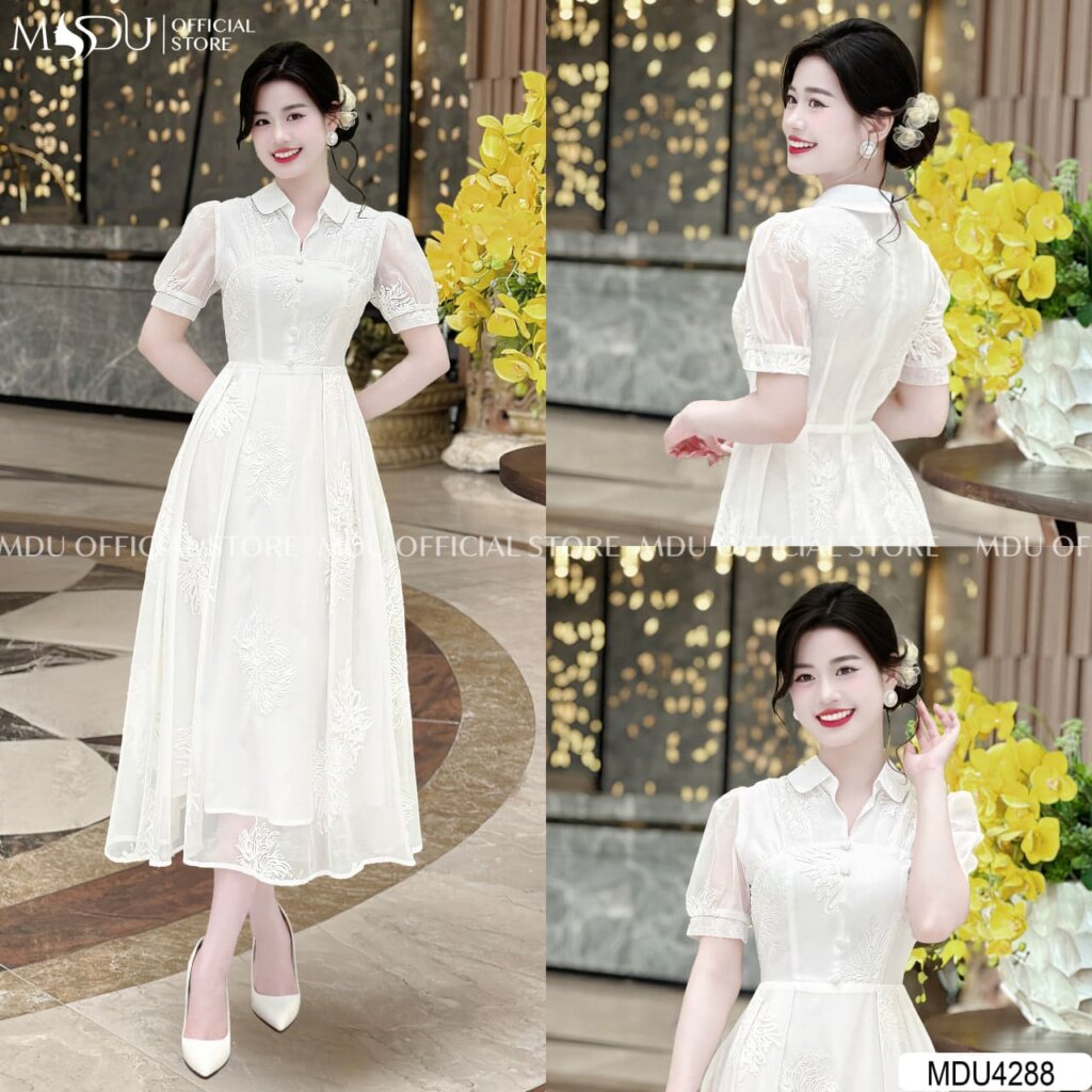 Top 10+ Mẫu Váy Trắng Công Chúa Tinh Tế Giúp Bạn Tỏa Sáng tại Mọi Sự Kiện 7 Váy Màu trắng công chúa tay phồng cổ điển