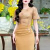 Váy Thiết Kế MDU4082 - Màu Nâu Ôm Body Cách Điệu Tinh Tế 11 vay thiet ke mdu 4082 2 Mdu Fashion
