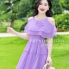 Váy Thiết Kế MDU3072 Cổ Yếm Đính Hoa 12 vay thiet ke mdu3072 4 Mdu Fashion