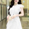 Váy Thiết Kế MDU3314 – Màu Trắng Tinh Khôi Cùng Chi Tiết Sóng Lượn Làm Bằng Vải Tơ Óng Chính Phẩm Cao Cấp 10 vay thiet ke mdu3314 2 Mdu Fashion
