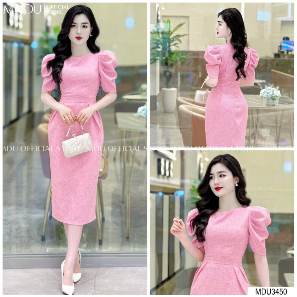 Top 10+ Mẫu Váy Body Đẹp Nhất từ MDU Fashion: Sang Trọng và Quyến Rũ 10 Váy Body Màu Hồng Tay Bồng Cách Điệu