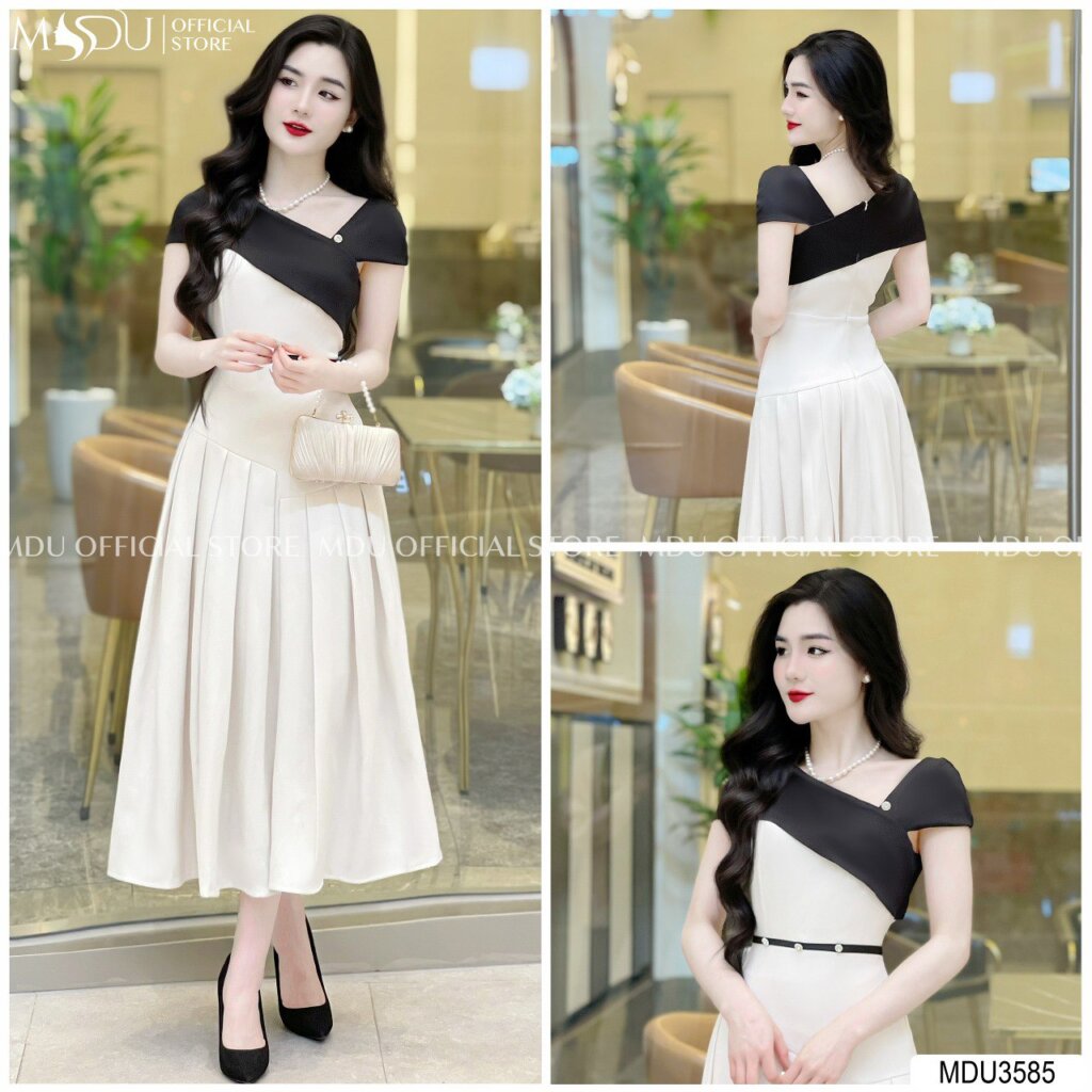 Top 10+ Tuyệt Phẩm Đầm Midi Dáng Dài Tinh Tế Từ MDU Fashion Dành Cho Phái Đẹp Hiện Đại 6 Đầm midi dáng dài cùng đường xẻ cách điệu