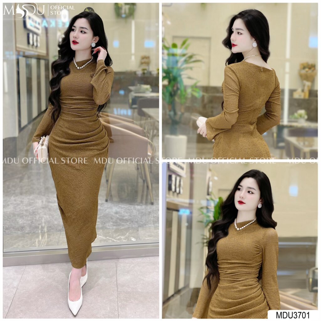 Top 10+ Mẫu Đầm Dự Tiệc Mùa Đông Sang Trọng Giúp Bạn Tỏa Sáng 4 Đầm Dự Tiệc Xếp Ly Eo