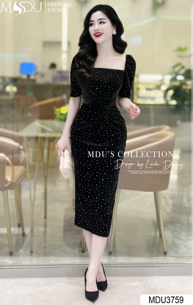 Top 10+ Đầm Body Mang Giày Thể Thao Độc Đáo Từ MDU Fashion - Thương Hiệu Thiết Kế Cao Cấp 7 Đầm body cổ vuông và giày thể thao cao cổ