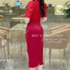 Váy Thiết Kế MDU3777 – Ren Đỏ Phối Cùng Họa Tiết Độc Đáo Tinh Tế 9 vay thiet ke mdu3777 3 Mdu Fashion