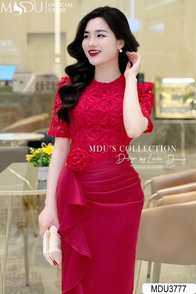 Top 10+ Mẫu Đầm Body Đỏ Đẹp Nổi Bật Từ MDU Fashion 11 Đầm Body Đỏ Phối Ren